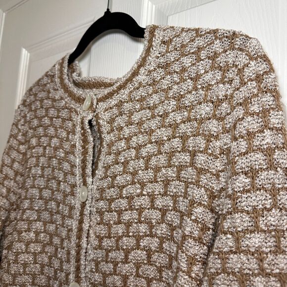 J. Crew Tweed Cardigan Sweater Lady Jacket Size Large Style# CD422 Slouchy - Picture 3 of 10